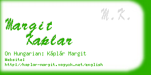 margit kaplar business card