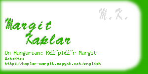 margit kaplar business card